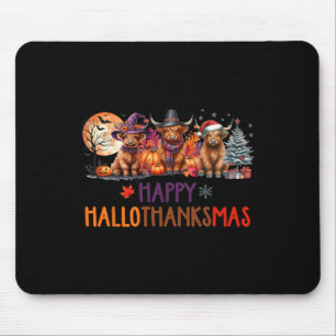 Highland Koe Halloween Christmas Thanksgiving Hall Muismat
