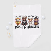 Highland Koe Halloween Spooky Seizoen (2) Golfhanddoek (Insitu)