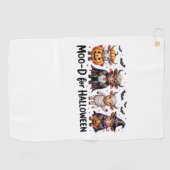 Highland Koe Halloween Spooky Seizoen (2) Golfhanddoek (Horizontaal)