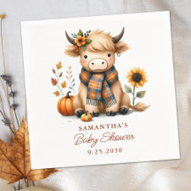 Highland Koe Herfst Schattige Kalf Baby shower