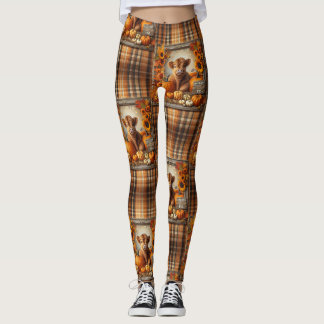 Highland koe Herfst Thema Leggings