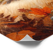 Highland Koe herfst Waterverf Poster (Hoek)