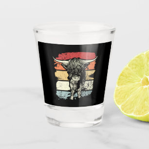 Highland Koe Highland Koeien Retro Shot Glas