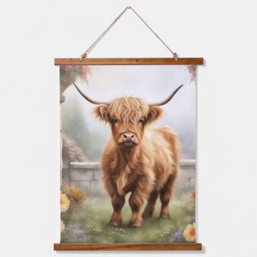Highland koe home decor hangend wandkleed (Voorkant)