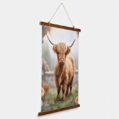 Highland koe home decor hangend wandkleed (Gebogen)