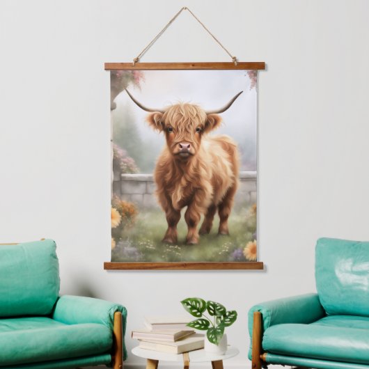 Highland koe home decor hangend wandkleed (Woonkamer)