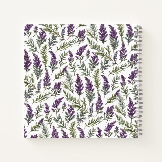 Highland Koe in Snow Waterverf Custom Christmas Notitieboek (Achterkant)