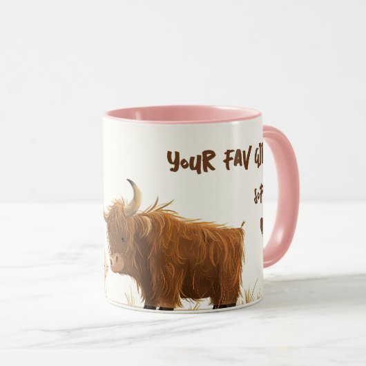 Highland Koe & Kalf Beste Moeder Ooit Moederdag Mok (Voorkant rechts)