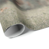 Highland koe kalf herfstgras monogram initiaal cadeaupapier (Rol Hoek)