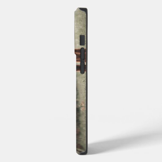 Highland koe kalf herfstgras monogram initiaal Case-Mate iPhone case (Achterkant / Links)