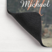 Highland koe kalf herfstgras monogram initiaal muismat (Hoek)