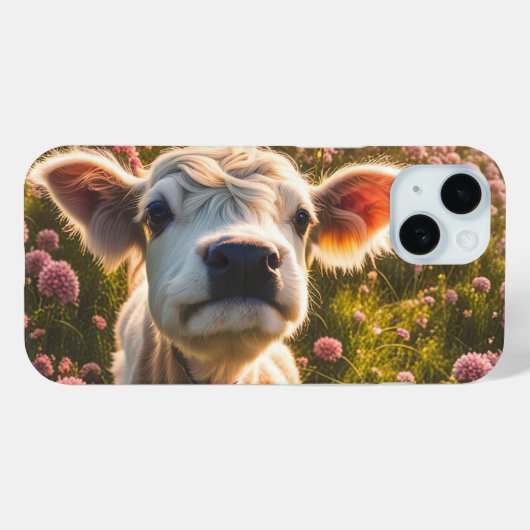 Highland Koe Kalf Schattige en Fun Case-Mate iPhone Case (Achterkant (horizontaal))