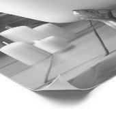 Highland Koe Leesbad Zwart-wit Badkamer Poster (Hoek)