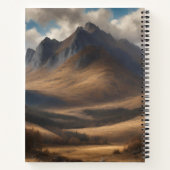 Highland Koe met Forbes Dress Tartan Sjaal Notitieboek (Achterkant)