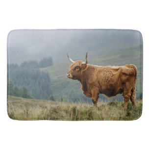 Highland Koe Misty Morning Badmat