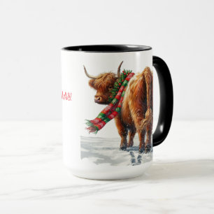 Highland Koe "Moo-ry Christmas" Koffie Mok Cup