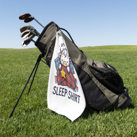 Highland Koe, officiële slaap Golfhanddoek (Groen)