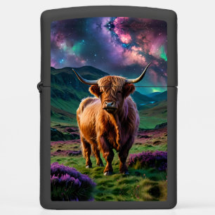 Highland Koe onder de sterren