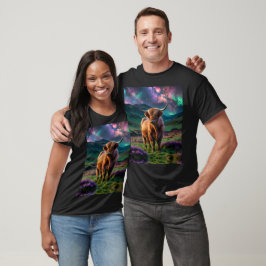 Highland Koe onder de sterren T-shirt