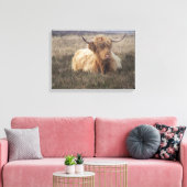 Highland Koe op Dartmoor Canvas Afdruk (Insitu (Woonkamer))
