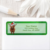 Highland Koe op groen Etiket (Insitu)