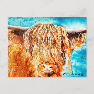 Highland Koe Painting - Kaart "We zijn aan het ver