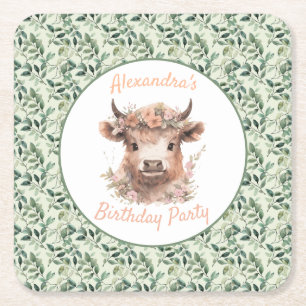 Highland Koe Papier Onderzetter