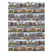 Highland Koe Photo Collage Tafelkleed (Voorkant)