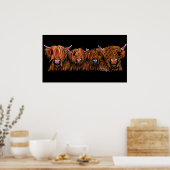 HiGHLaND Koe PRiNT SCoTTiSH ' THe GiNGeR NuTS ' (Keuken)