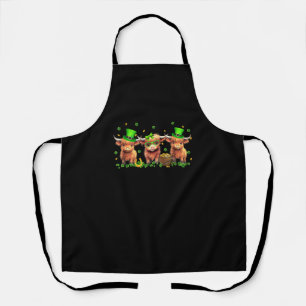 Highland Koe Print St Patricks Day Shamrock Iers Schort