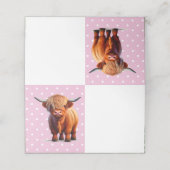 Highland Koe Roze (Buitenkant ongevouwen)