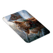 Highland Koe Rustic Barnyard Christmas Flexible Magneet (Rechterzijde)