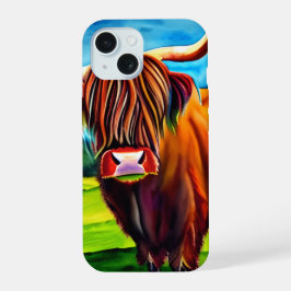 Highland Koe Smartphone Hoesje iPhone 15 Hoesje