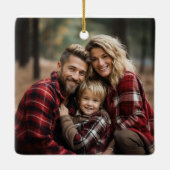 Highland Koe Square keramische foto Ornament (Achterkant)