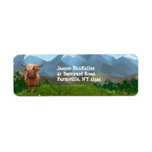 Highland Koe Stationery Etiket