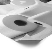 Highland Koe Toilet Papier Mischief Badkamer Poster (Hoek)