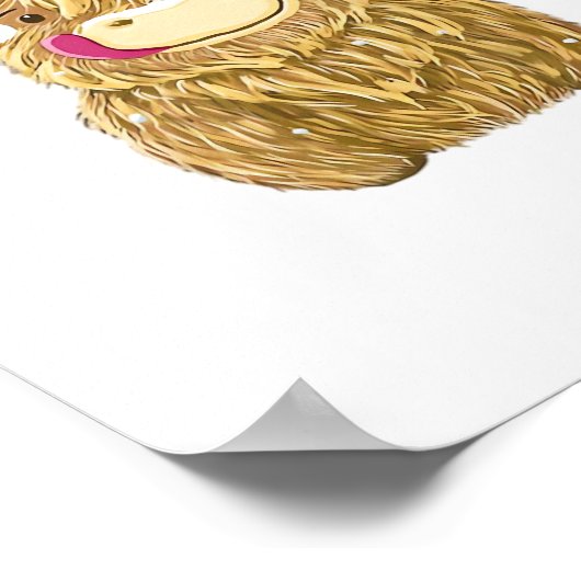 Highland Koe Vrolijk Kerstfeest Sneeuw T-shirt Ess Poster (Hoek)