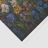 Highland Koe Wildflower Crown Decoupage Tissuepapier (Detail)