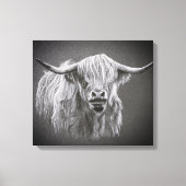 Highland Koe Wrapped Canvas (Voorkant)