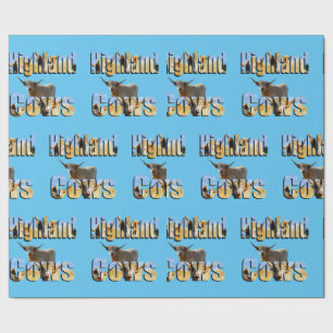 Highland Koeien Afbeelding logo's, Cadeaupapier