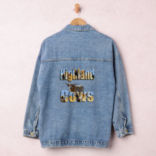 Highland Koeien, dames denim jas Denim Jacket