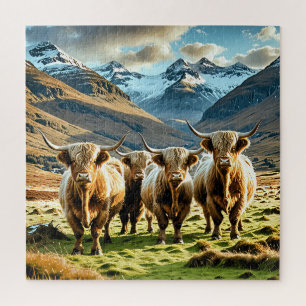 Highland koeien, legpuzzel