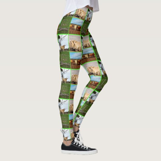 Highland Koeien Photo Collage Leggings (Rechts)