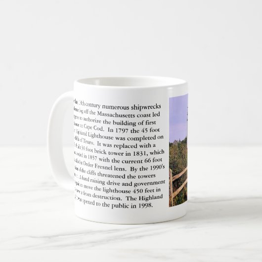 Highland Lighthouse, Cape Cod, Massachusetts Mug (Devant gauche)