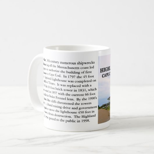 Highland Lighthouse, Cape Cod, Massachusetts Mug (Devant gauche)