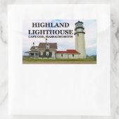 Highland Lighthouse, Cape Cod, Massachusetts Rechthoekige Sticker (Tas)