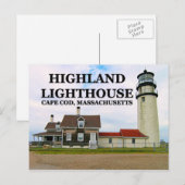 Highland Lighthouse, Massachusetts Briefkaart (Voorkant / Achterkant)