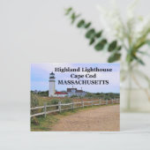 Highland Lighthouse, Massachusetts Briefkaart (Staand voorkant)