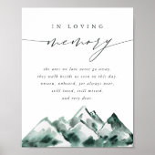 Highland | Mountain Wedding Memorial Sign Poster (Voorkant)