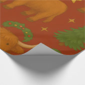 Highland Noel Glow (Red Edition) Cadeaupapier (Hoek)